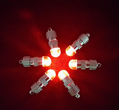 Sumdirect Pack Of 12 Led Mini Non-Blinking Lights For Paper Lanterns Balloons Floral Wedding Halloween Christmas Party Decoration Centerpieces (12, Red)
