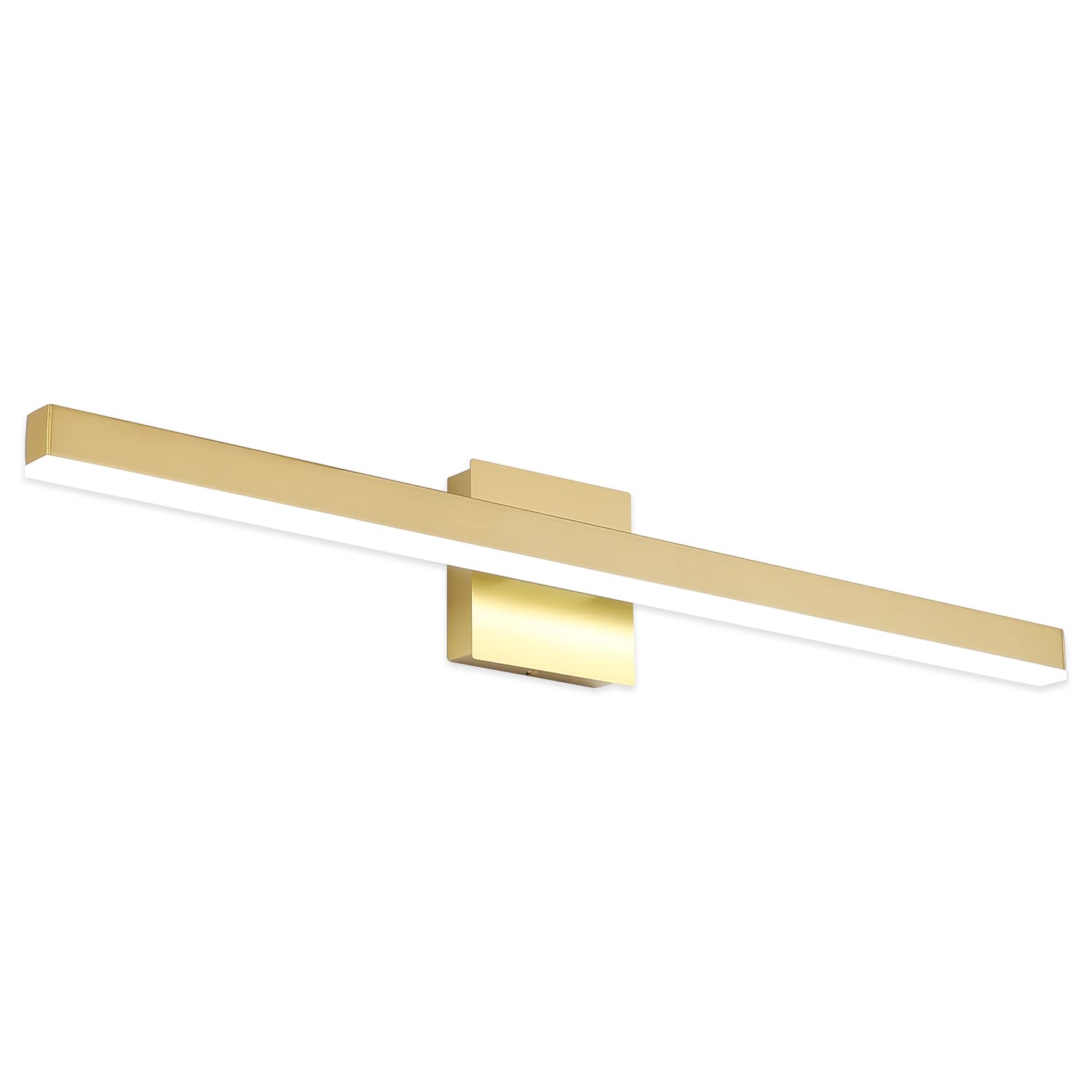 Joossnwell Gold LED Vanity Light Fixture 31.5in Wall Sconce 20W Cold Light 6000K Aluminum Model 7560