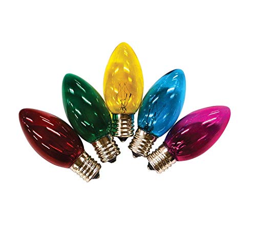 Holiday Bright Lights Bulb Transp C9 Asrt 25Pk