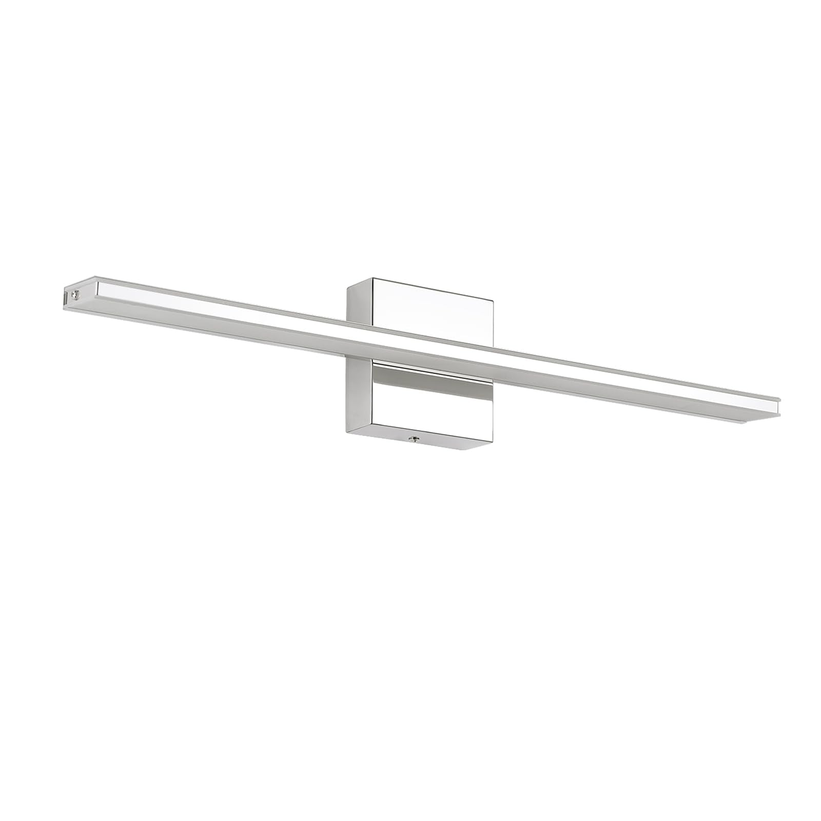 BRIVOLART Chrome Bathroom Light Fixture 24 Inch LED Vanity Light Bar Model 6420 Stainless Steel Over Mirror