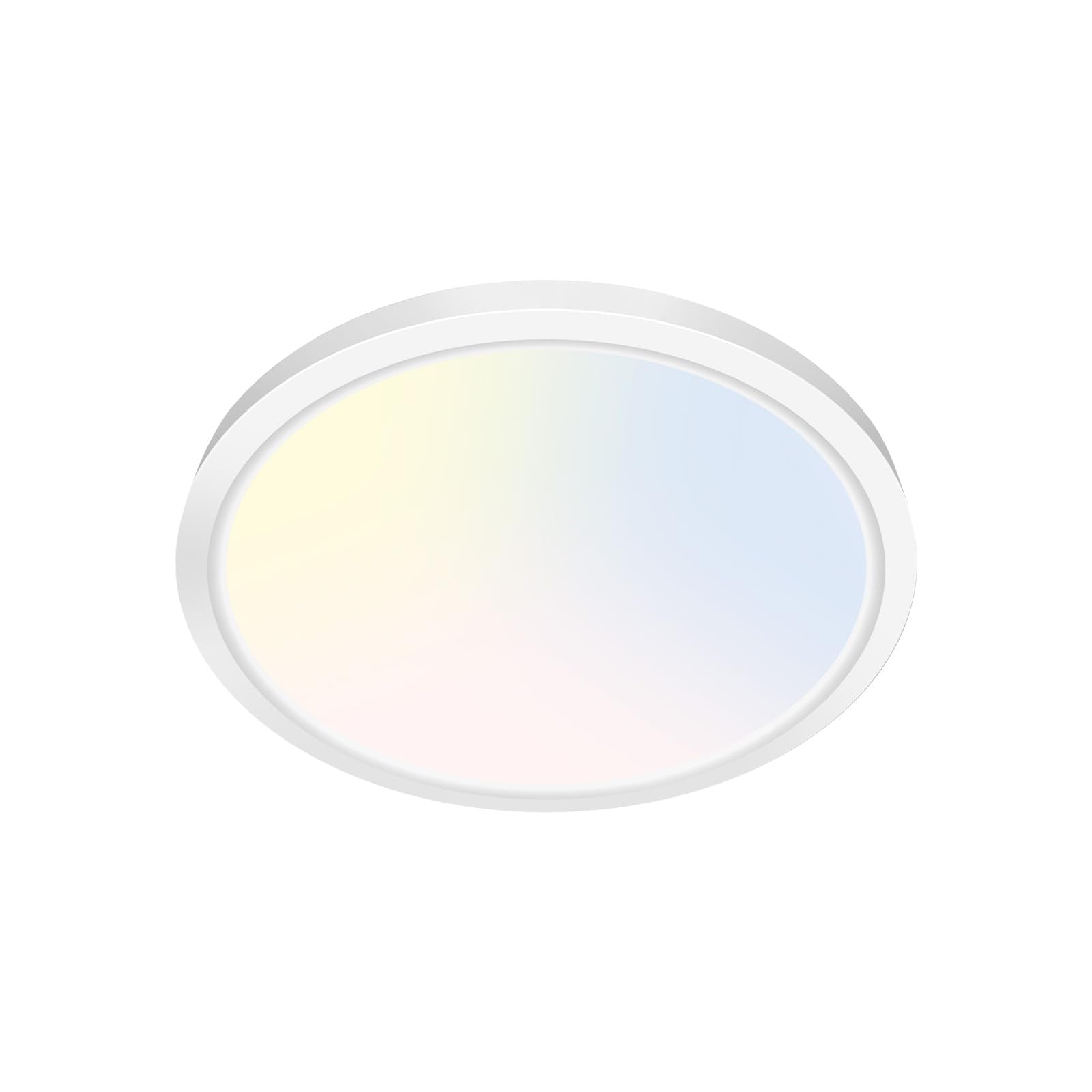 libtit 7 inch Flush Mount LED Ceiling Light Fixture  3000K-6500K Adjustable  15W 1500lm White Satin Round Ceiling Lamp for Bathroom Hallway Kitchen Bedroom  1 Pack