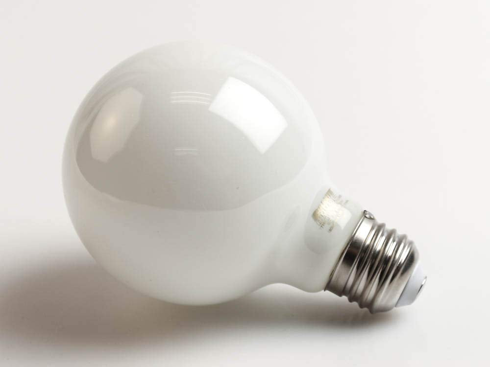 Bulbrite Dimmable 7W G25 Filament LED Bulb, Enclosed/Wet Rated, Warm White Light