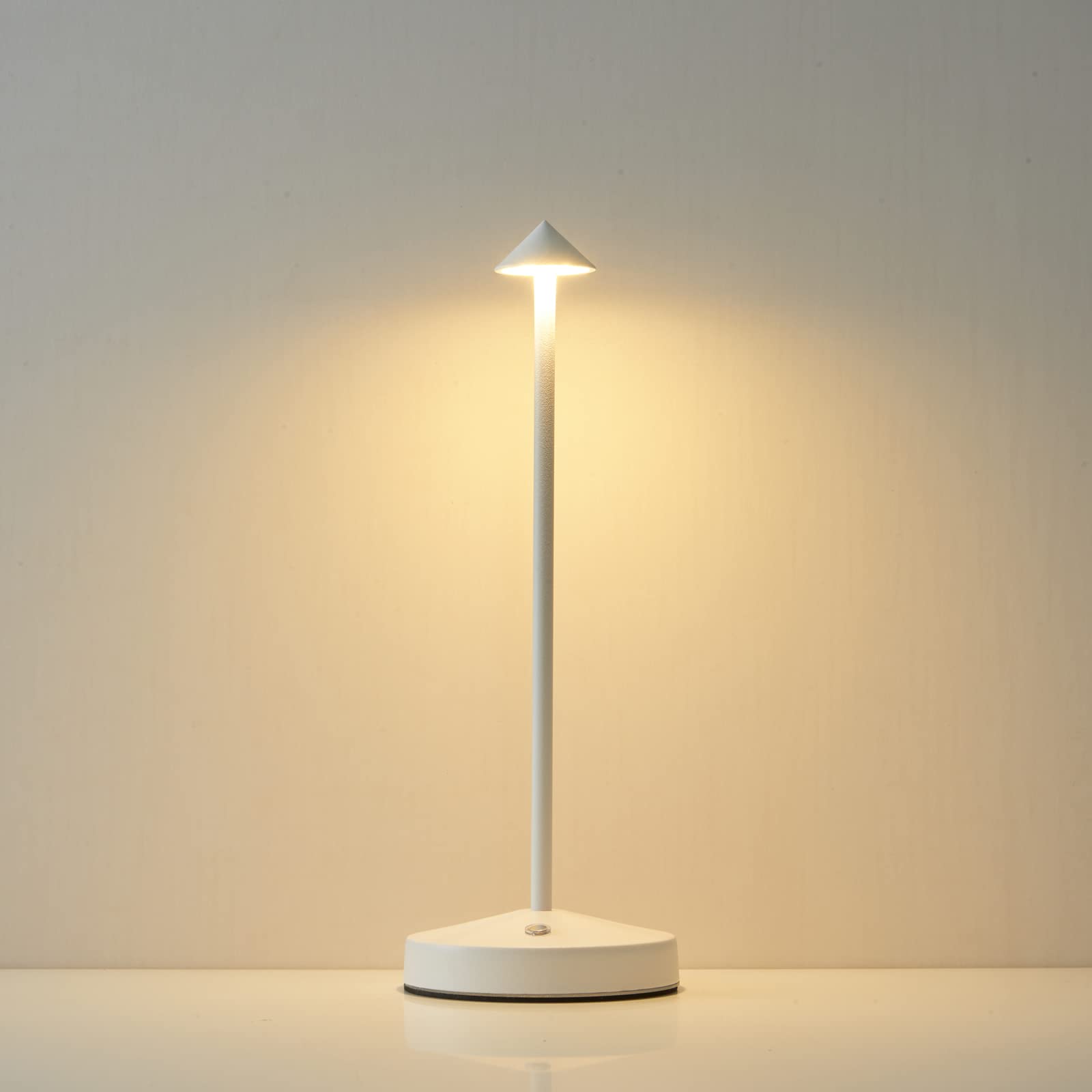 Eypid Cordless Rechargeable Table Lamp - Dimmable Touch Bar Night Light, Minimalist Design, White