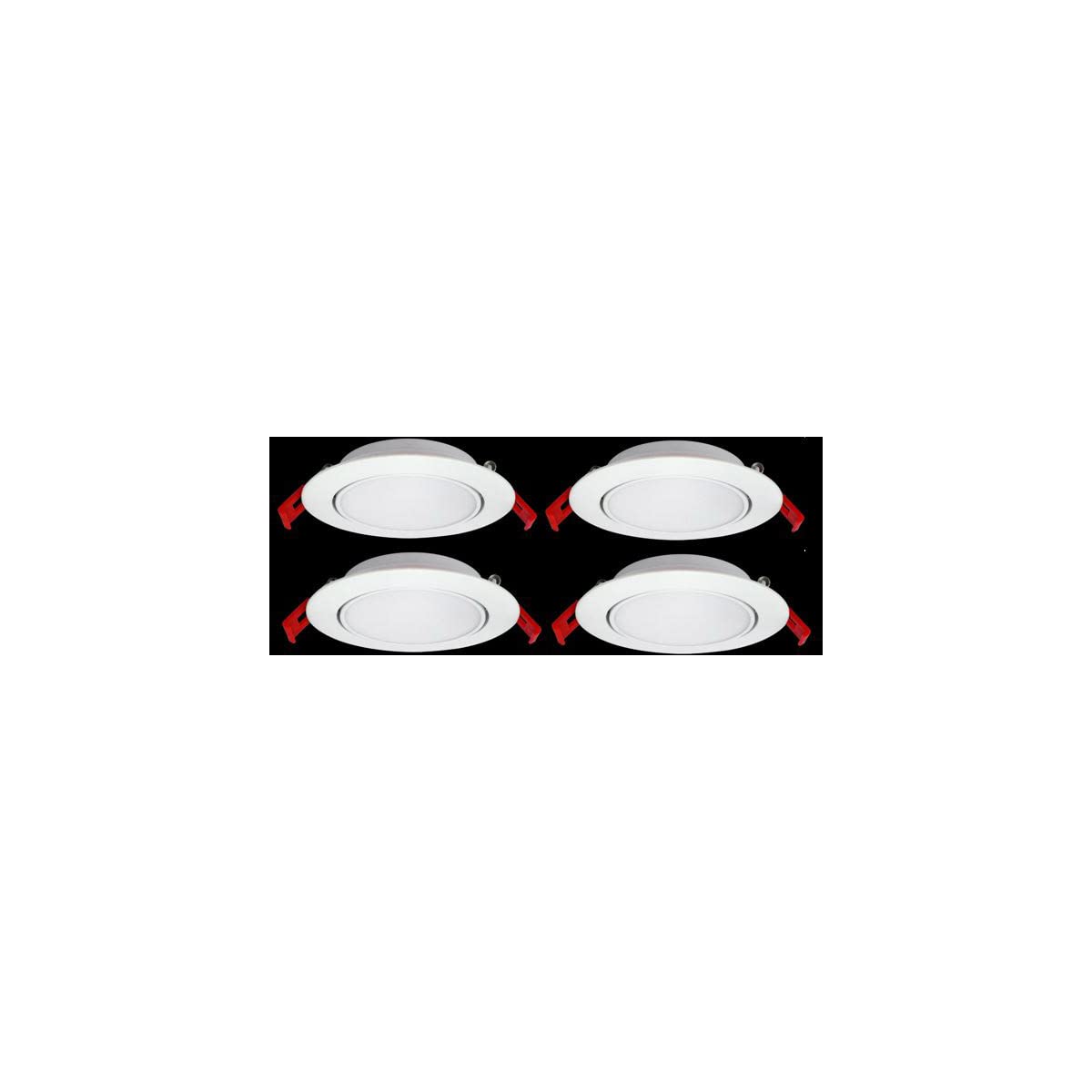 4'' 9W 5000K 600Lm Round Gimbal 30 Tilting White Finish CRI80