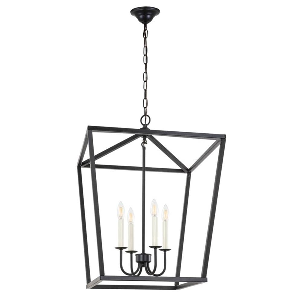 Elegant Lighting Living District Maddox 4 Light Black Pendant