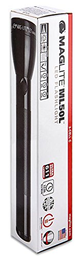 MagLite ML50L LED Flashlight - 3-Cell C, Synthetic, Black - Display Box