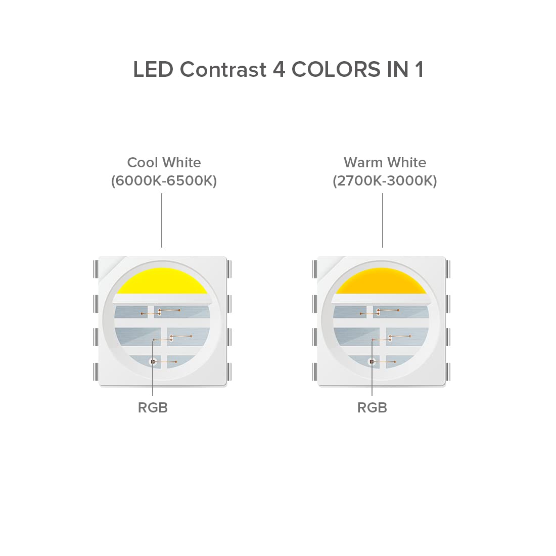 Btf-Lighting Ip68 Waterproof Outdoor Ws2814 Rgbw Ic Led Strip Rgb+Warm White(3000K)Addressable Dream Color 5050Smd Light Dc24V 16.4Ft 60Leds/M 10Pixels/M Can Work Under Water(No Adapter Or Controller)