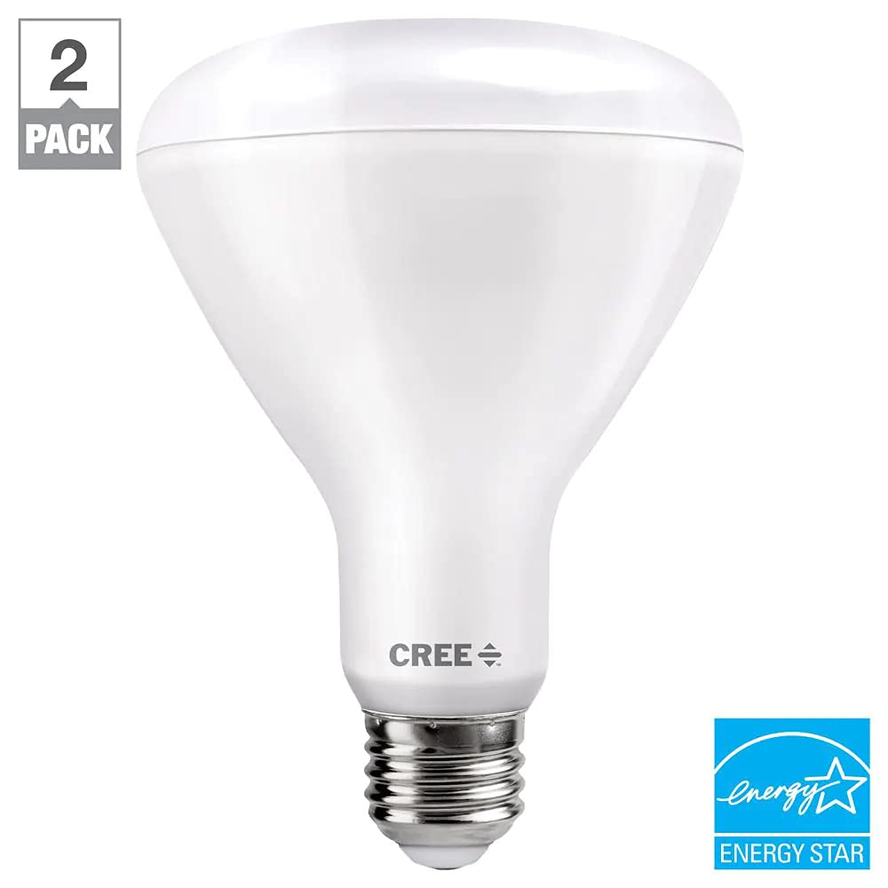 Cree Lighting BR30 Dimmable LED Bulb, 5000K Daylight, 65W, 800 Lumens, 2 Pack