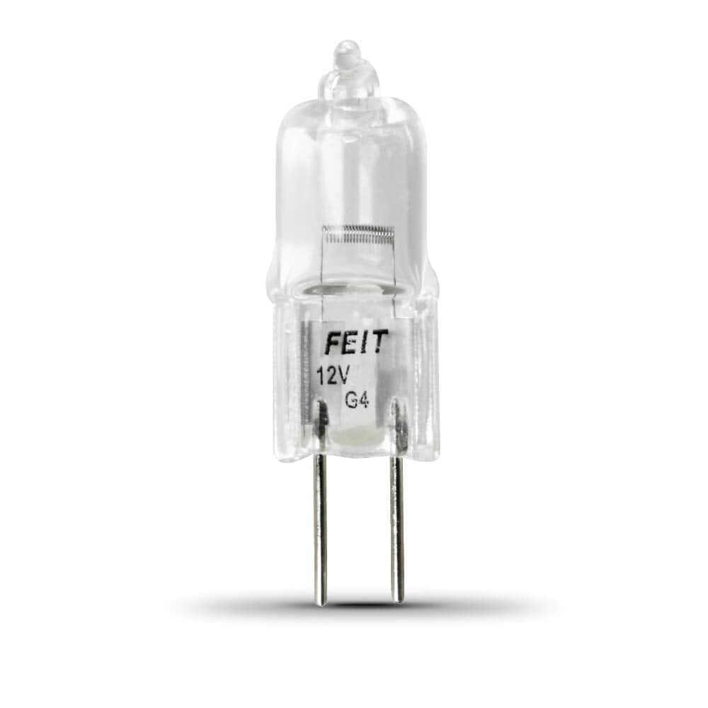 Feit Electric BPQ20T3/RP 20-Watt T3 Halogen Bulb with G4 Bi-Pin Base, Clear, 2800K Warm White, 1.3 H x 0.3 D