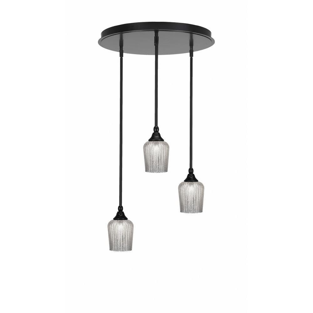 Empire 3 Light Cluster Pendalier in Matte Black Finish (2183-MB-4283)