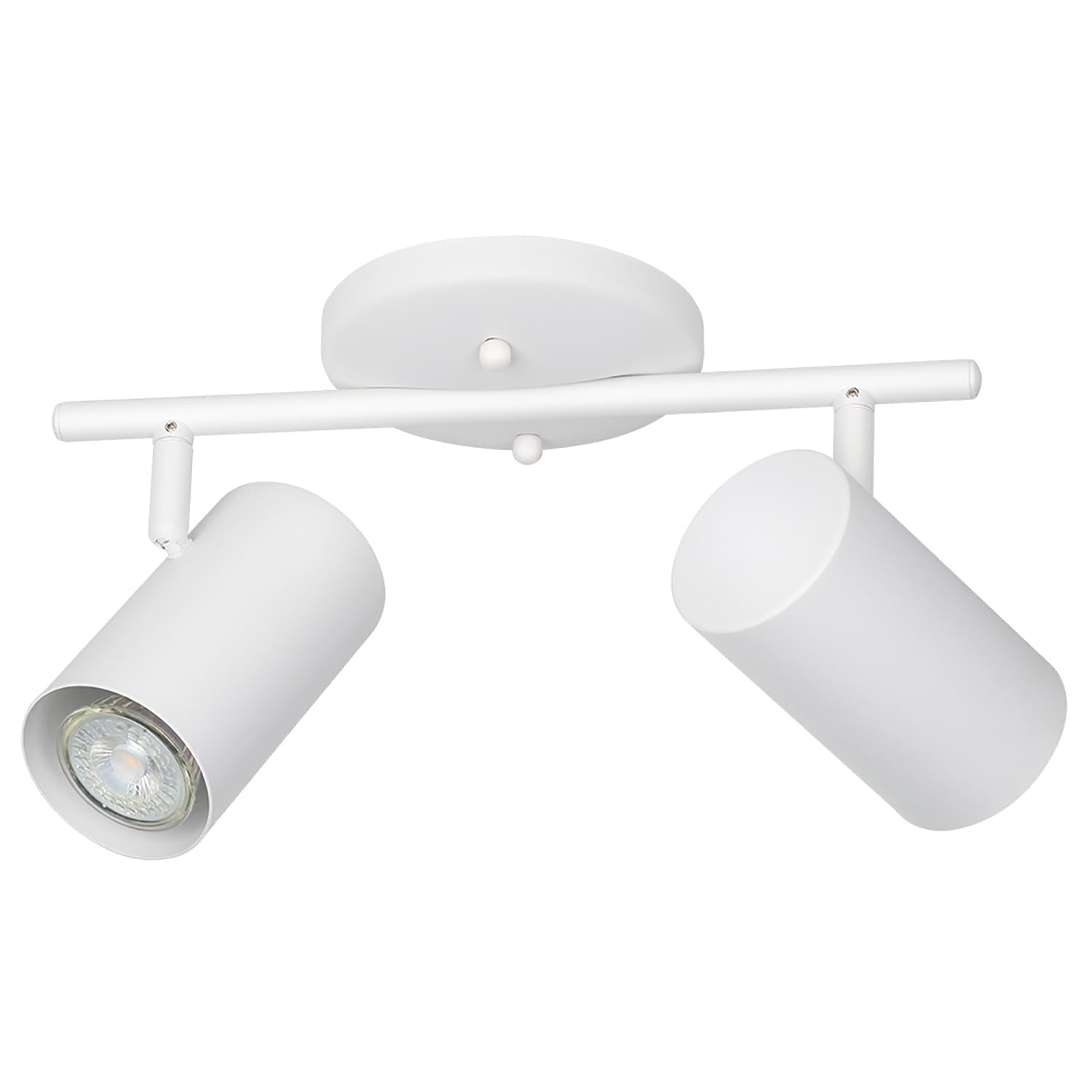 EGLO Calloway 2-Light Fixed Track Light - White Finish - White Shades
