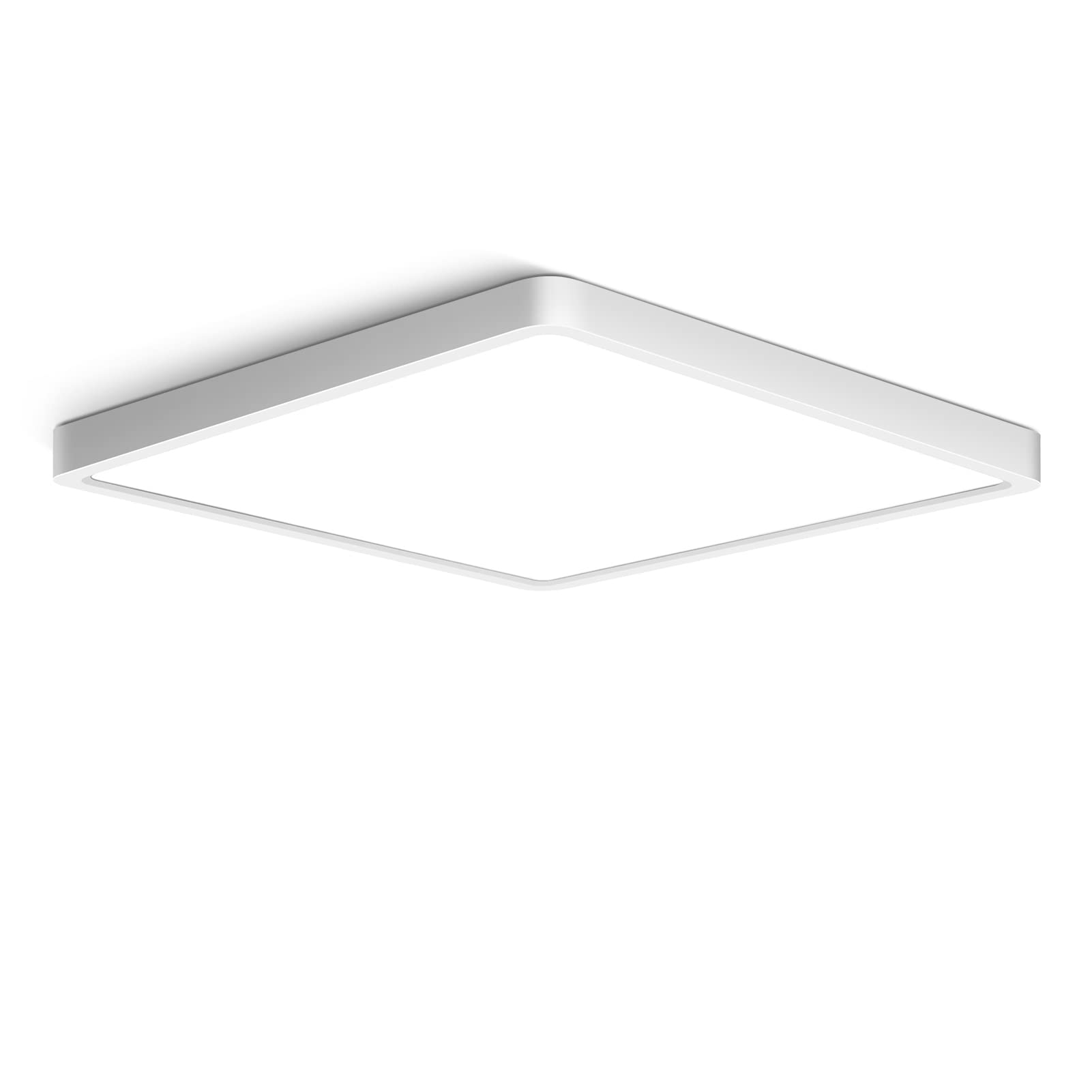 inShareplus 12 inch LED Ceiling Light, 3200LM 24W, Daylight White, Flush Mount, Plastic (ABS+PS)