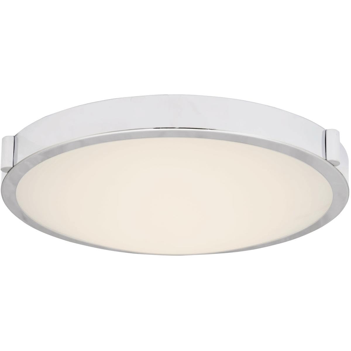 Abra Lighting 30066FM-CH Halo - 12.9 20W 1 LED Flush Mount, Chrome Finish with Frosted Glass