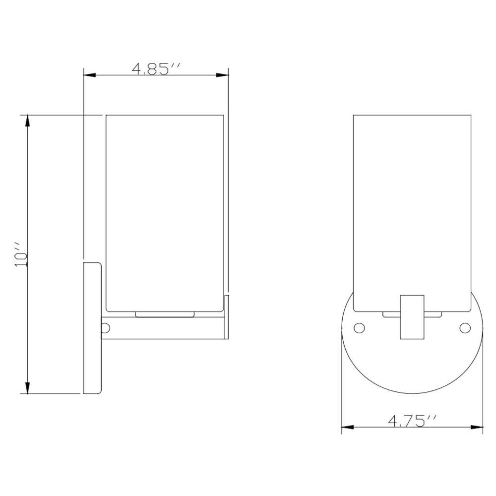 Design House 587543 Eastport Classic Contemporary Indoor Dimmable Wall Light With Frosted Glass, 1-Light Light, Satin Nickel
