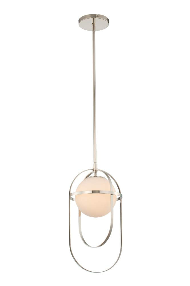 Kalco 513311PN Lennox Pendant, 1-Light 40 Watts, Polished Nickel
