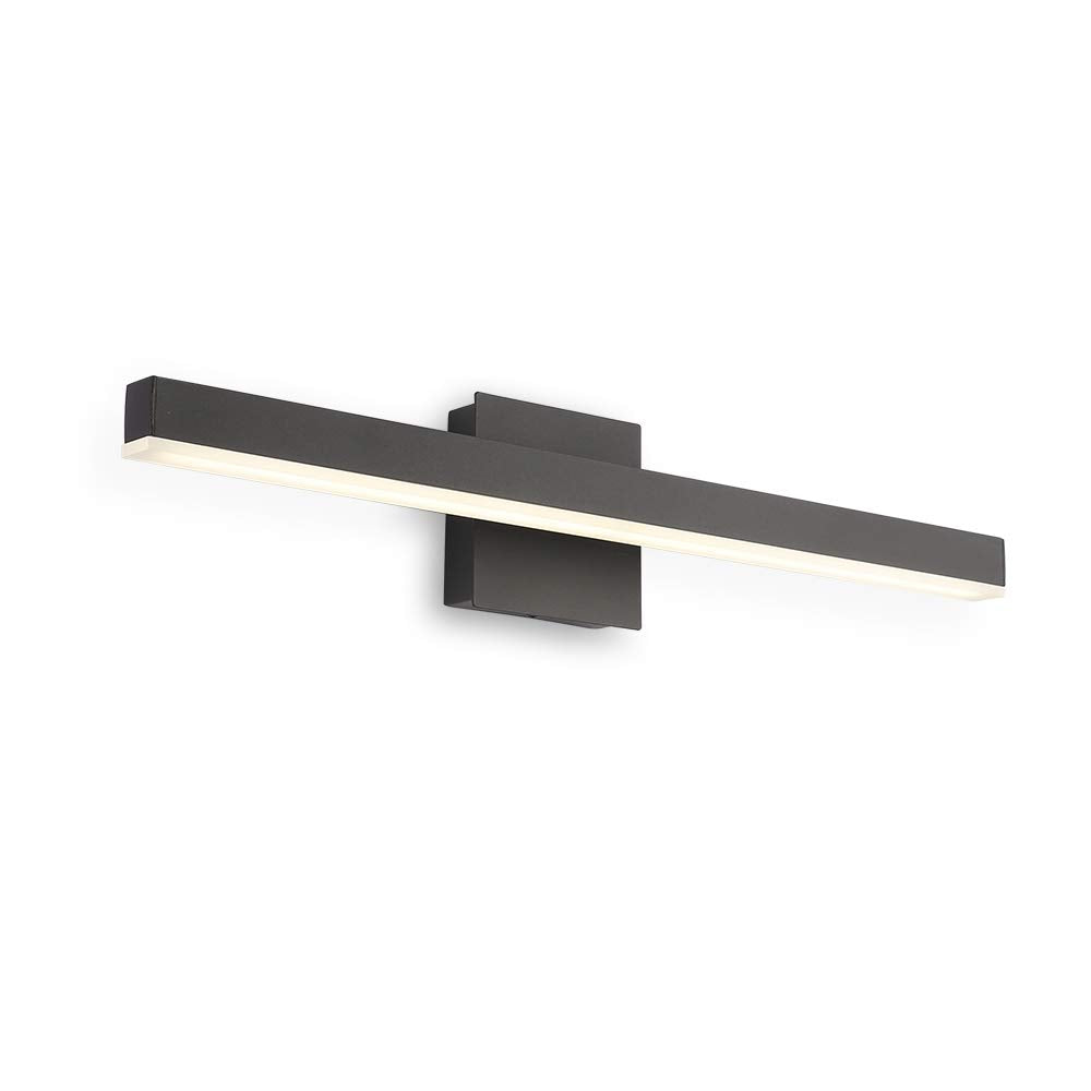 Joossnwell Led Bathroom Vanity Lighting Fixture Morden Bath Light Bar 23.62'' Inch Black Wall Sconce 18W 4000K