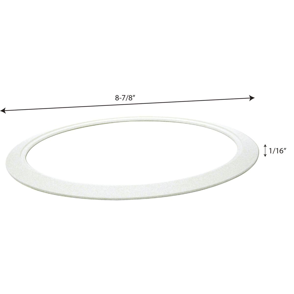 Progress Lighting Recessed Goof Ring, 8-7/8-Inch Diameter, 1/16-Inch Height, White, Model P8585-01, Plastic