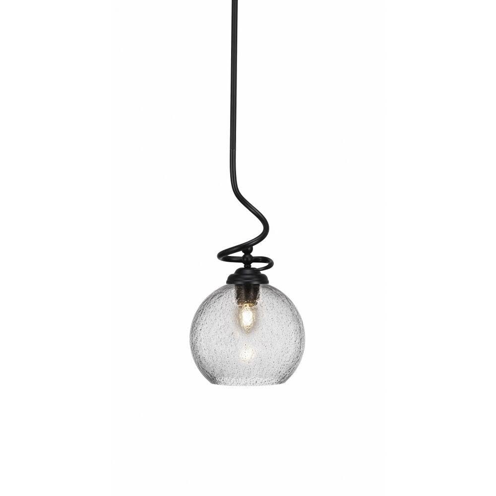 Toltec Lighting Capri 1 Light Pendant in Matte Black (900-MB-4352)