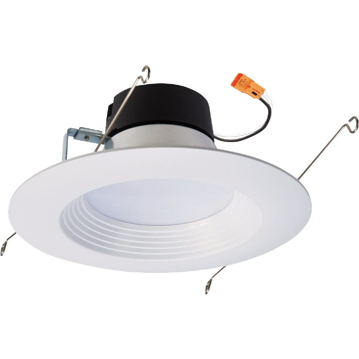 Halo 6 Inch Recessed Led Can Light - Retrofit Ceiling & Shower Downlight - 3000K - Baffle White Trim (6 Pack)