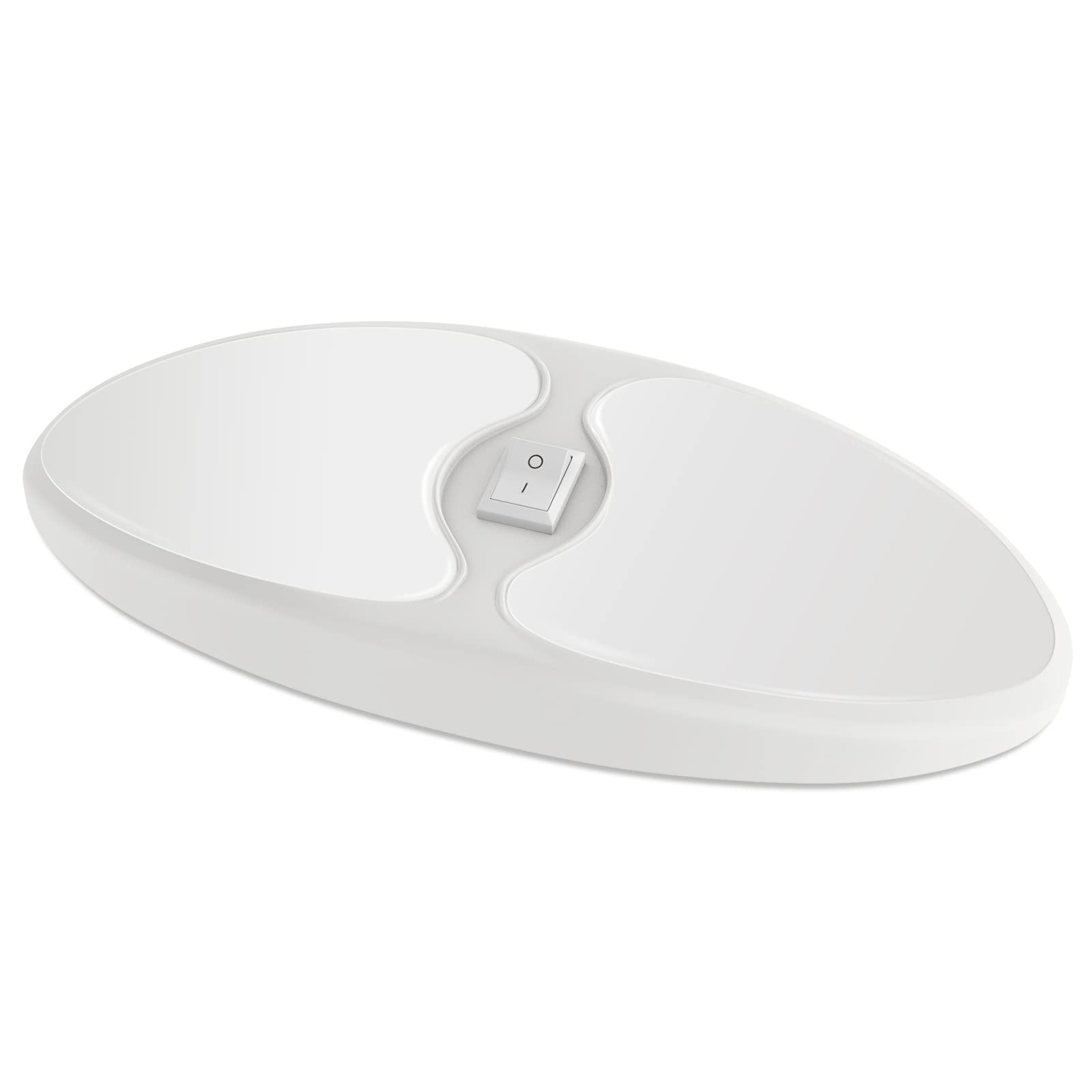 Dream lighting 12v LED Lighting with Switch RV Lights Interior Fixture 9inch Oval Ceiling Light Warm White 3500K 7.4W 450 Lumens