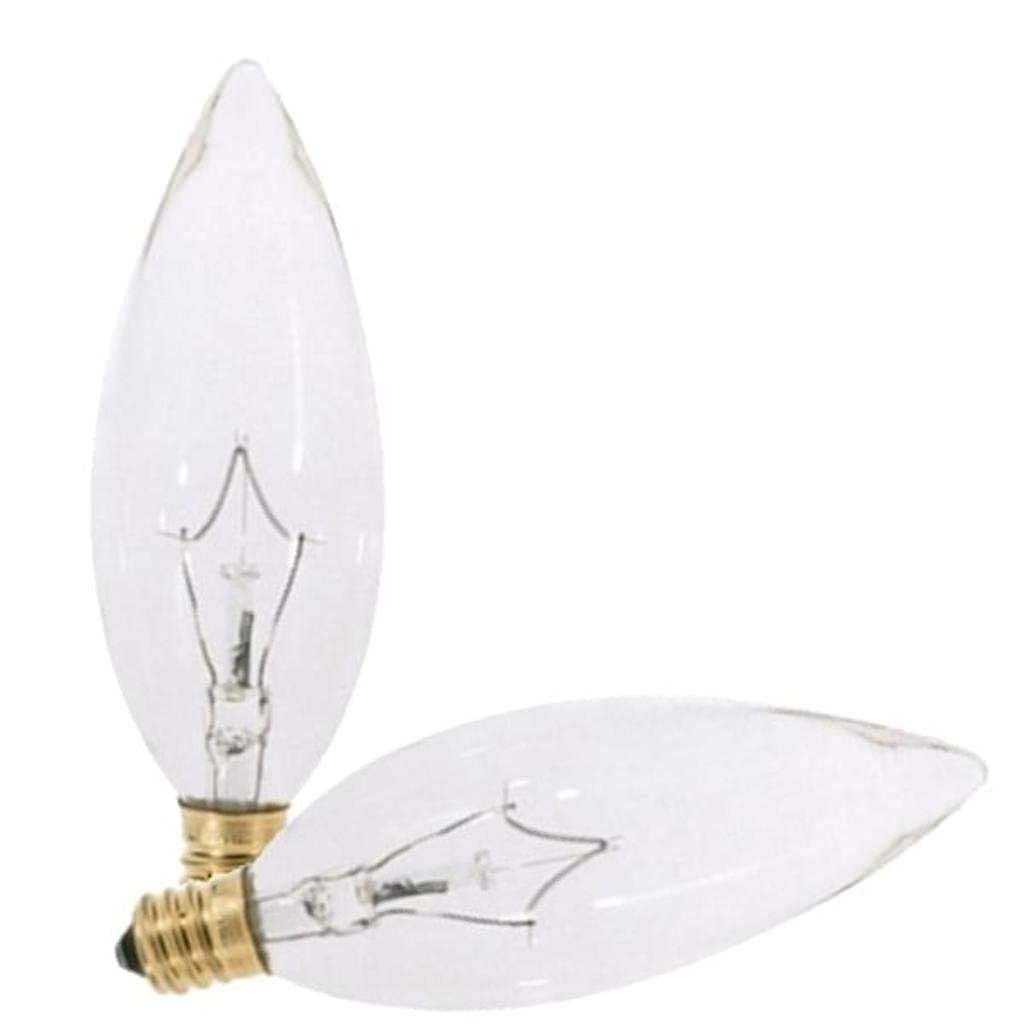 Satco 25B9 1/2 CD/2 Euro Base Clear Torpedo Light Bulb, Copper, S4711 BA9, 5 Watt