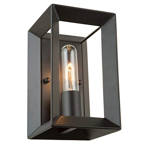 Artcraft Lighting Vineyard 1-Light Exterior Wall Sconce, Matte Black
