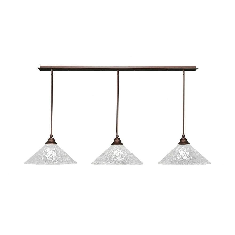 Toltec Lighting 3 Light Linear Pendalier in Bronze (48-BRZ-411)