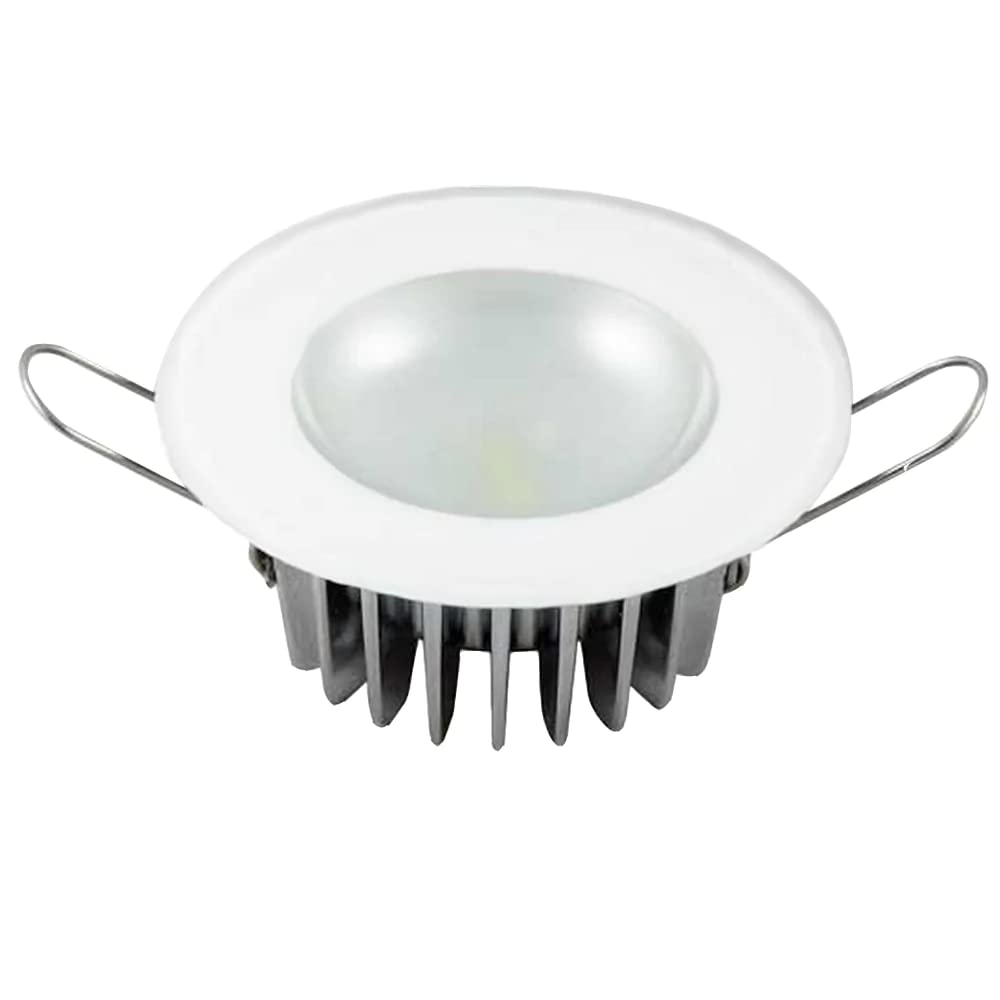 Lumitec 113198 Mirage Led Exterior Or Interior Down Light, Flush Mount, Glass Bezel, White Dimming, Red Non-Dimming, Blue Non-Dimming
