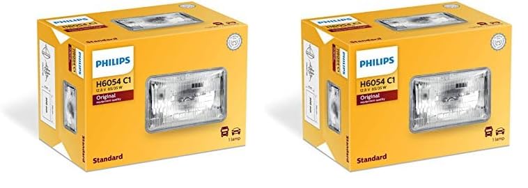 Philips H6054C1 Standard Halogen Sealed Beam headlamp, 2 Pack