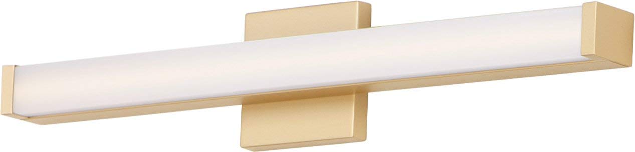 Maxim Lighting 52002Gld Spec Collection 24 Inch One-Light Dimmable Led Bathroom Vanity - In A Gold Finish I 3000K I Modern Conte