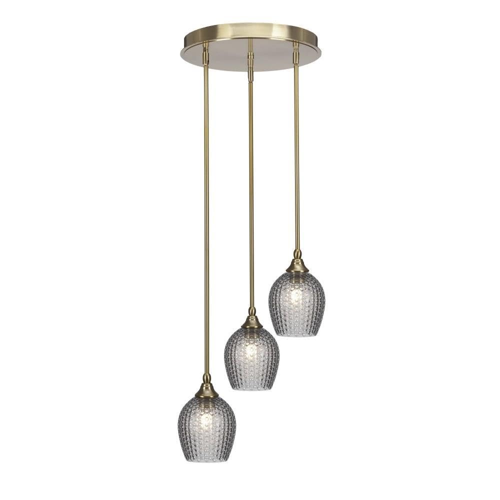 Empire 3 Light Cluster Pendalier in New Age Brass (2143-NAB-4902)