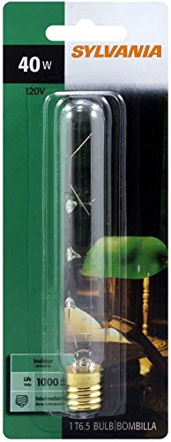 Sylvania 18152 40-Watt Clear Tubular Intermediate Base Incandescent T6.5 Bulb 1 Count (Pack of 2)