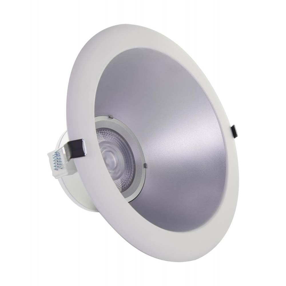 Satco Cct And Wattage Selectable Led Commercial Recessed Downlight, 8 Inches, Silver