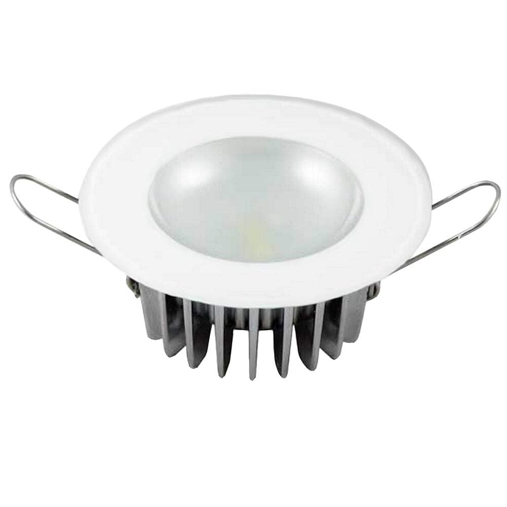Lumitec 113198 Mirage Led Exterior Or Interior Down Light, Flush Mount, Glass Bezel, White Dimming, Red Non-Dimming, Blue Non-Dimming