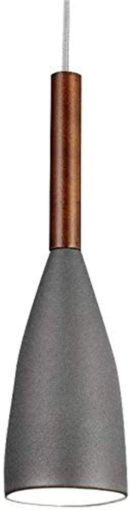 Hobaca E26 Pendant Light, Modern Nordic Design, Metal, Grey Wood, Gold Accents, Model Hobaca-PL06-MBG, Ideal for Dining Room and Kitchen Island