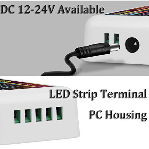 S NMT Mi Light Wireless RGBW Controller Kit, 4 Controllers + 4-Zone Remote, Model SNMTFUT038, ABS Material, 1 Remote + 4 Controllers
