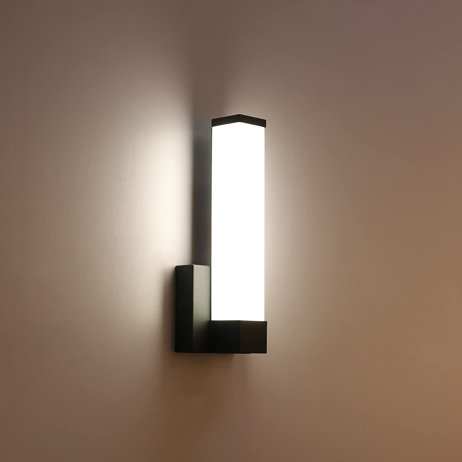 7Degobii Black Wall Sconce For House Decor Led Wall Lights For Bedroom Bedside Wall Lamp Modern Indoor Led Hallway Sconces Wall Lighting 12" Inch Height 12W 4000K