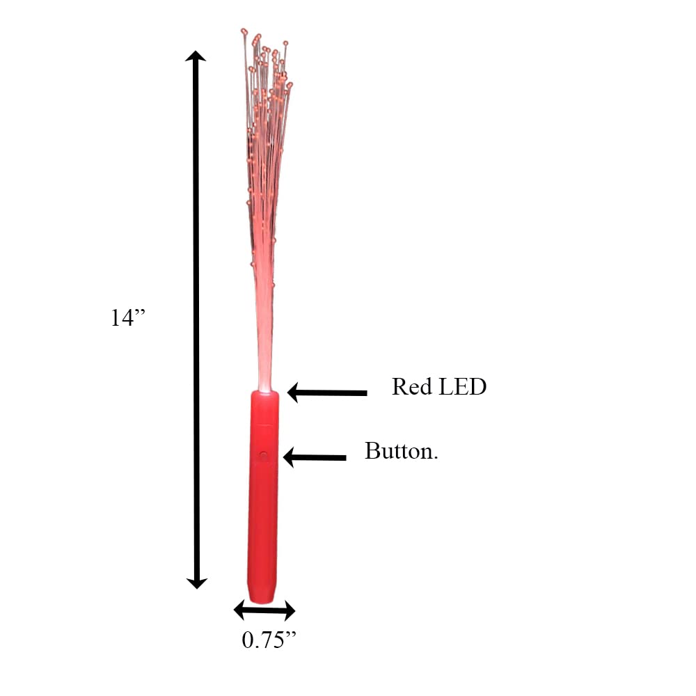 Blinkee Red Fiber Optic Wand With Red Leds