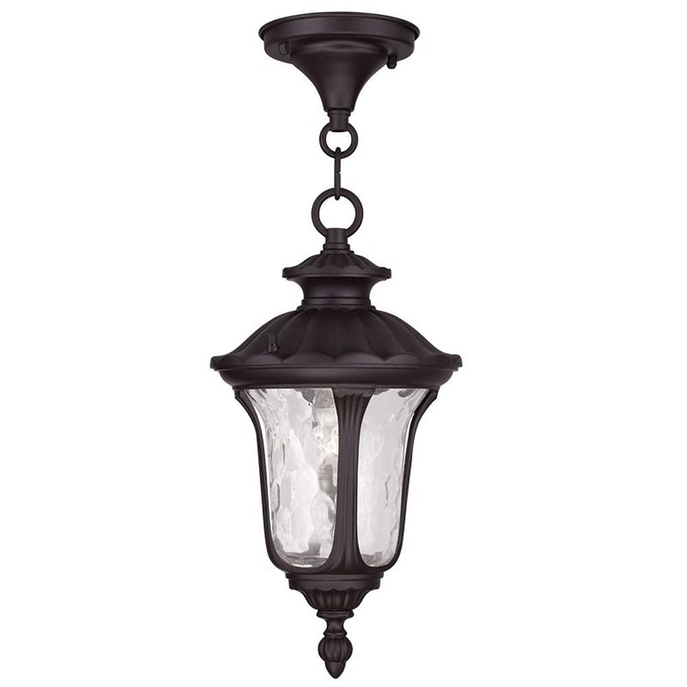 Livex Lighting 7849-07 Oxford 1-Light Outdoor Hanging Lantern, Bronze