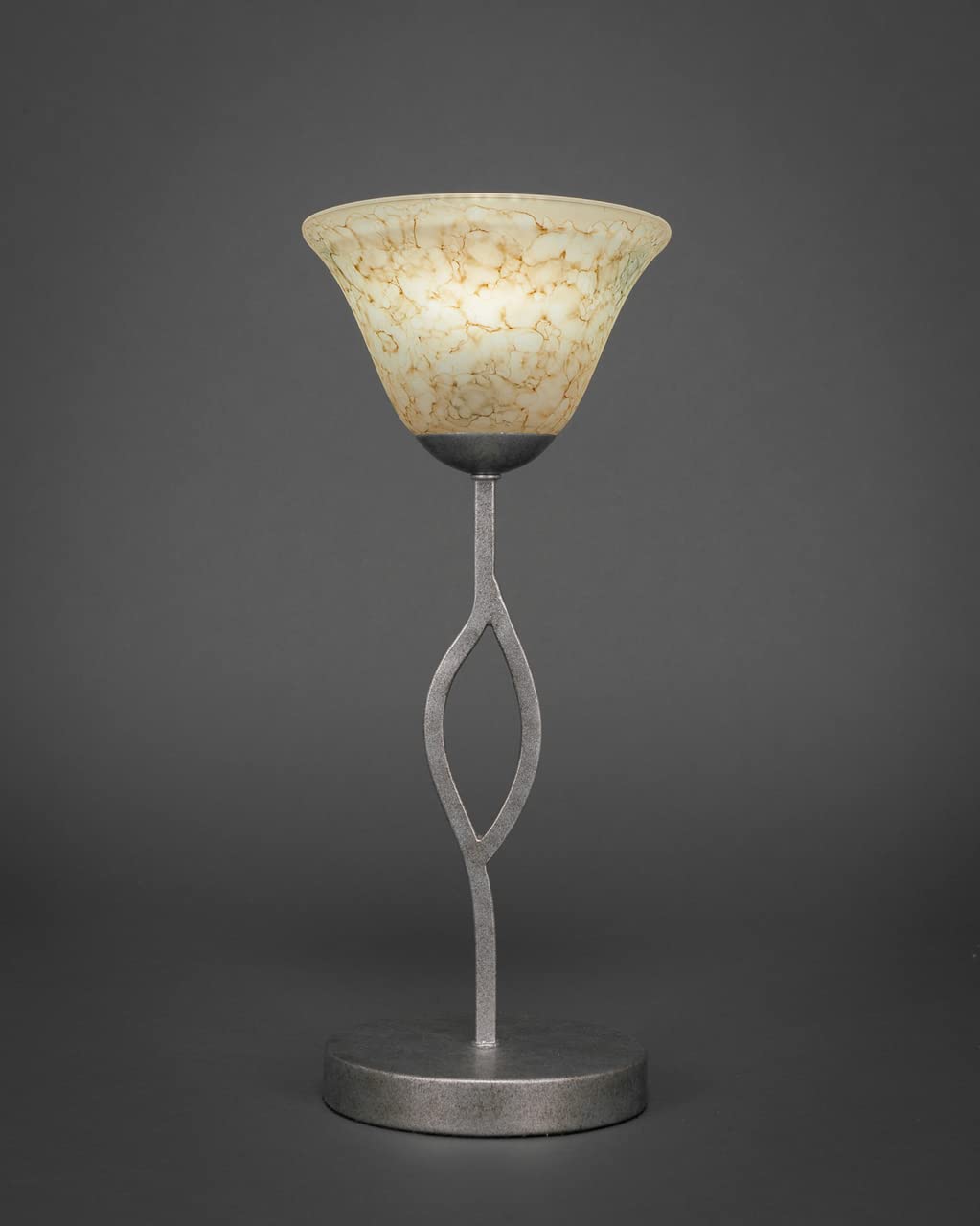Toltec Lighting Revo 1 Light Table Lamp In Aged Silver (140-As-508)