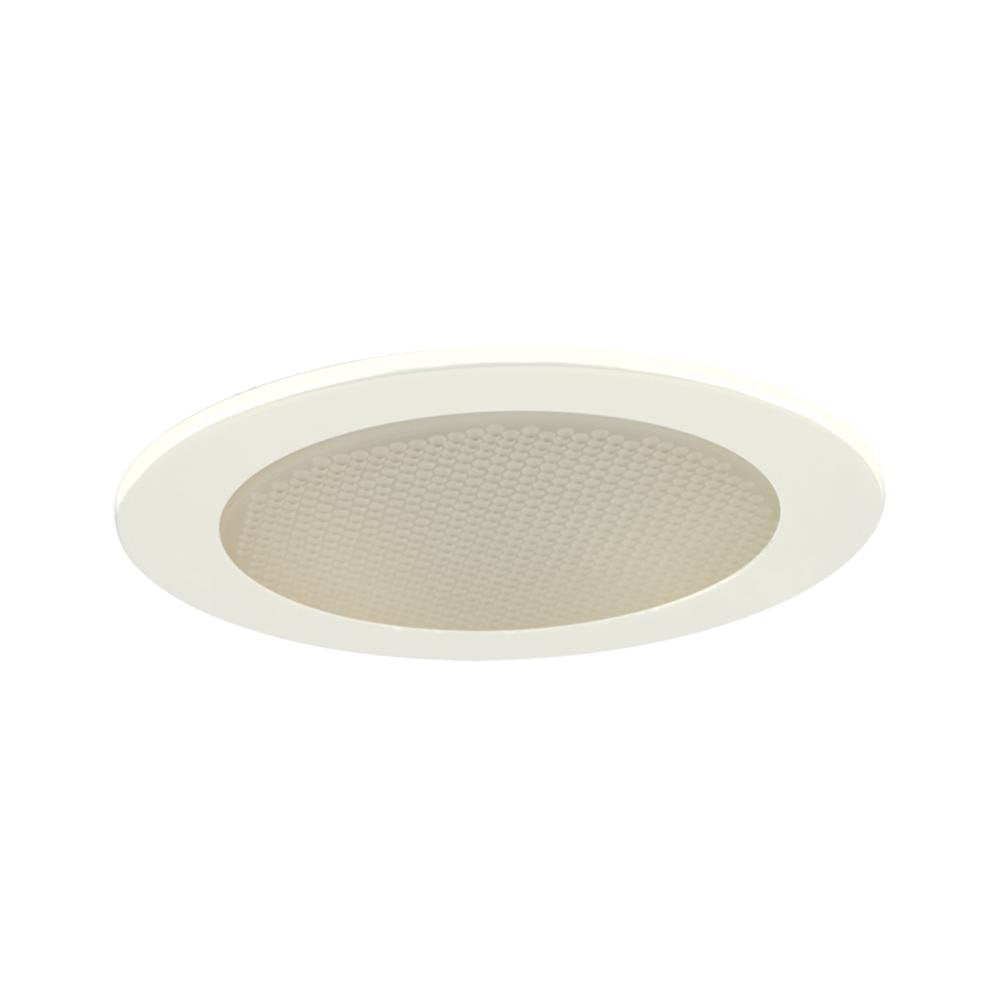 Jesco Lighting Tm212Wh Accessory - 5" Shower Trim, White Finish With Albalite Glass