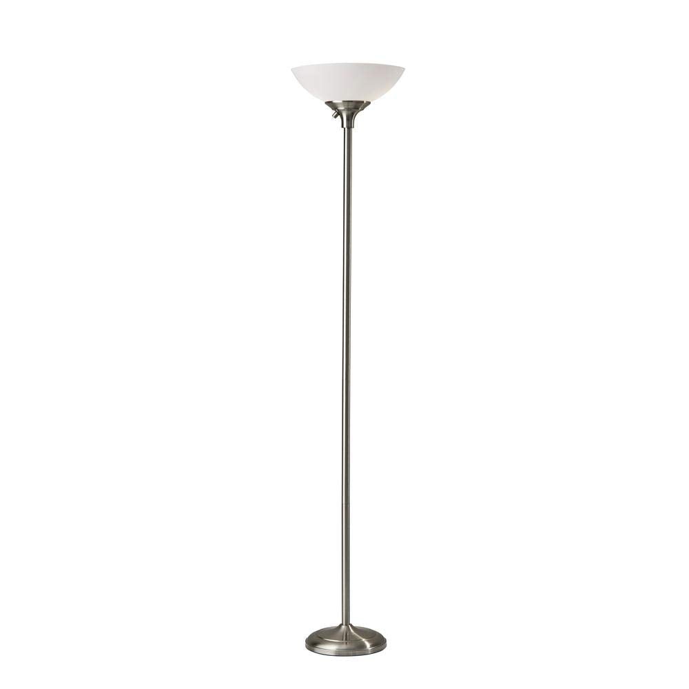 Adesso 7506-22 Floor Lamp, 300 Watt, Metal, Brushed Steel