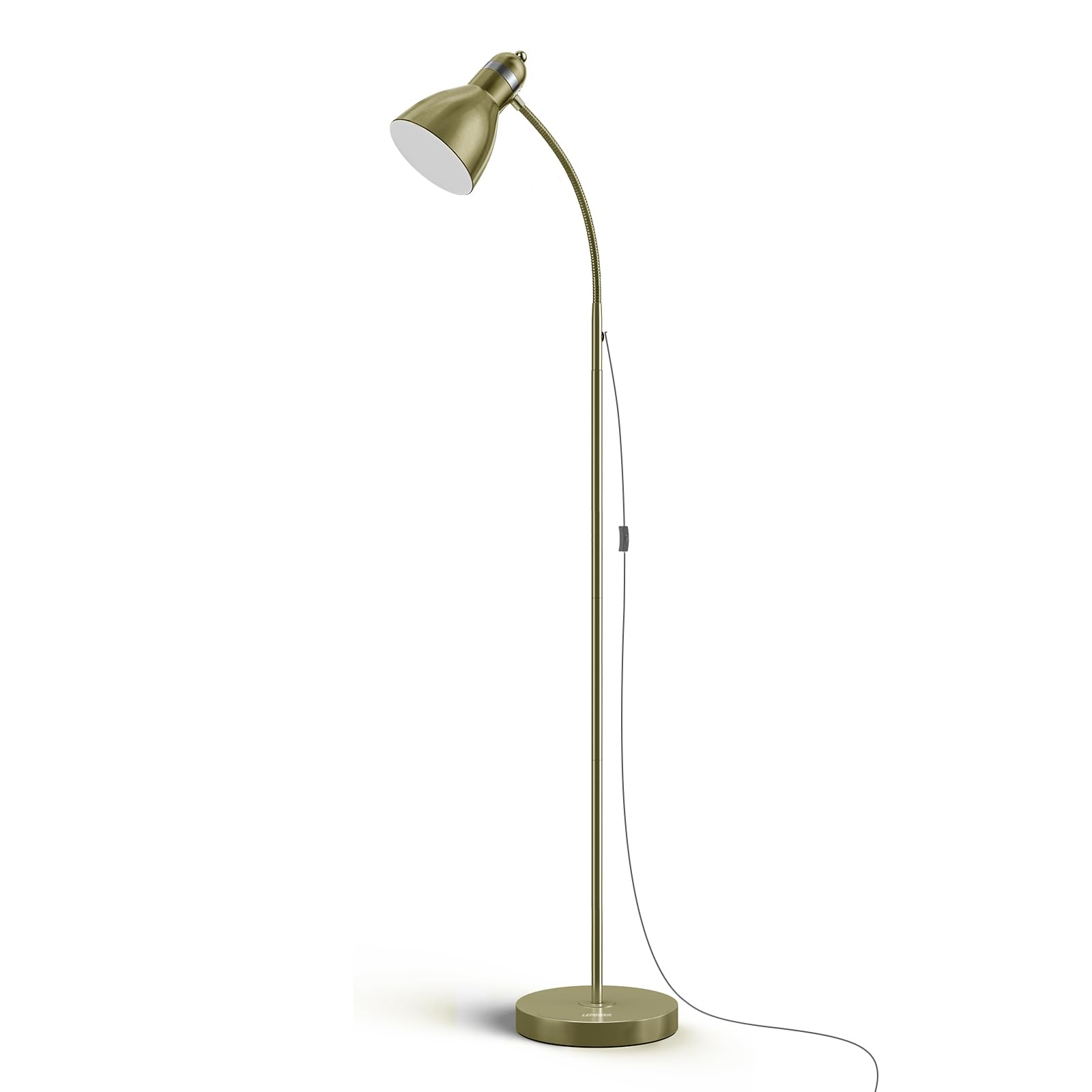 LEPOWER Adjustable Floor Lamp, Metal Torchiere Light, E26 Base, Bronze, Model UF2012