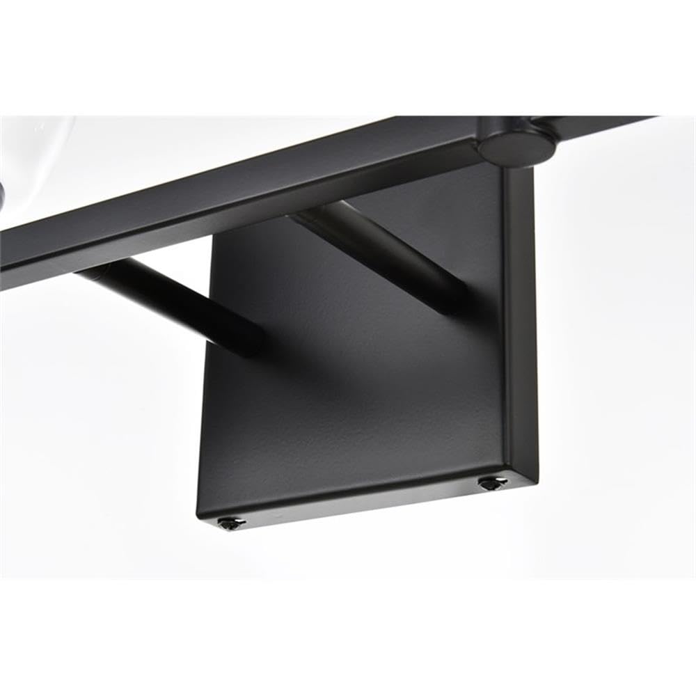 Living District Gianni 4-Light Iron & Glass Bath Sconce in Black/Clear