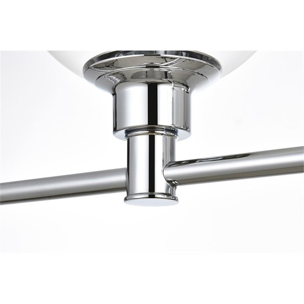 Living District Jaelynn 4-Light Iron & Glass Bath Sconce in Chrome/Clear