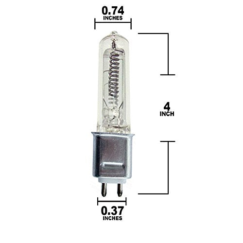 OSRAM Halogen Lamp 1000W 120V G9.5 Stage & Studio, Model 54570, 5 Pack