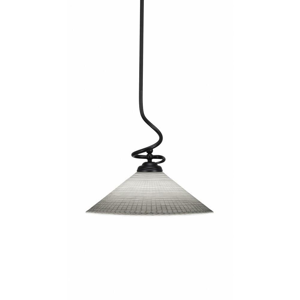 Toltec Lighting Capri 1 Light Pendant in Matte Black (900-MB-4011)