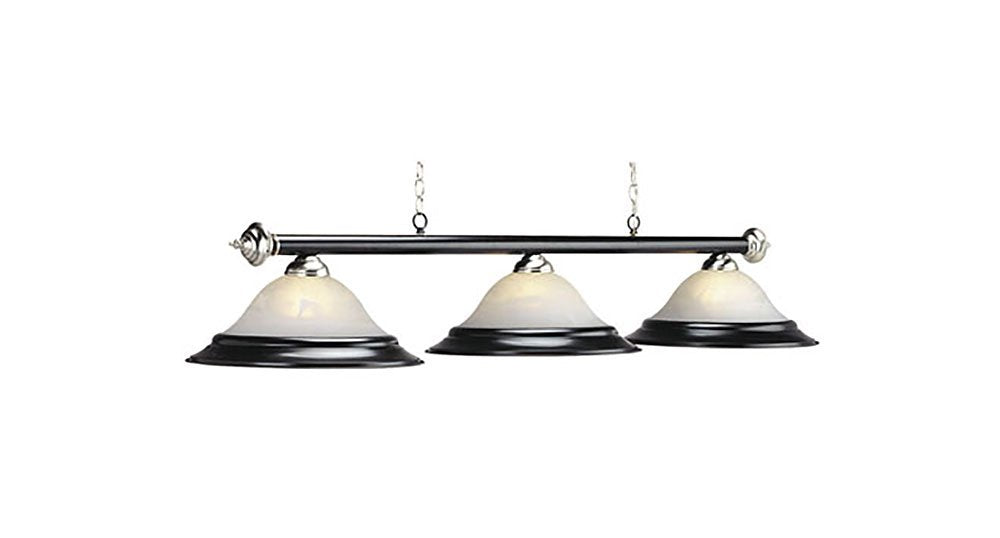 60 3 LT BILLIARD LIGHT- MATTE BLK/ST