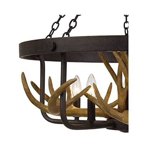 Cal Lighting FX-3703-5 Five Light Chandelier, Iron, 26.75 inches, Bronze/Dark Finish, Angelo Collection