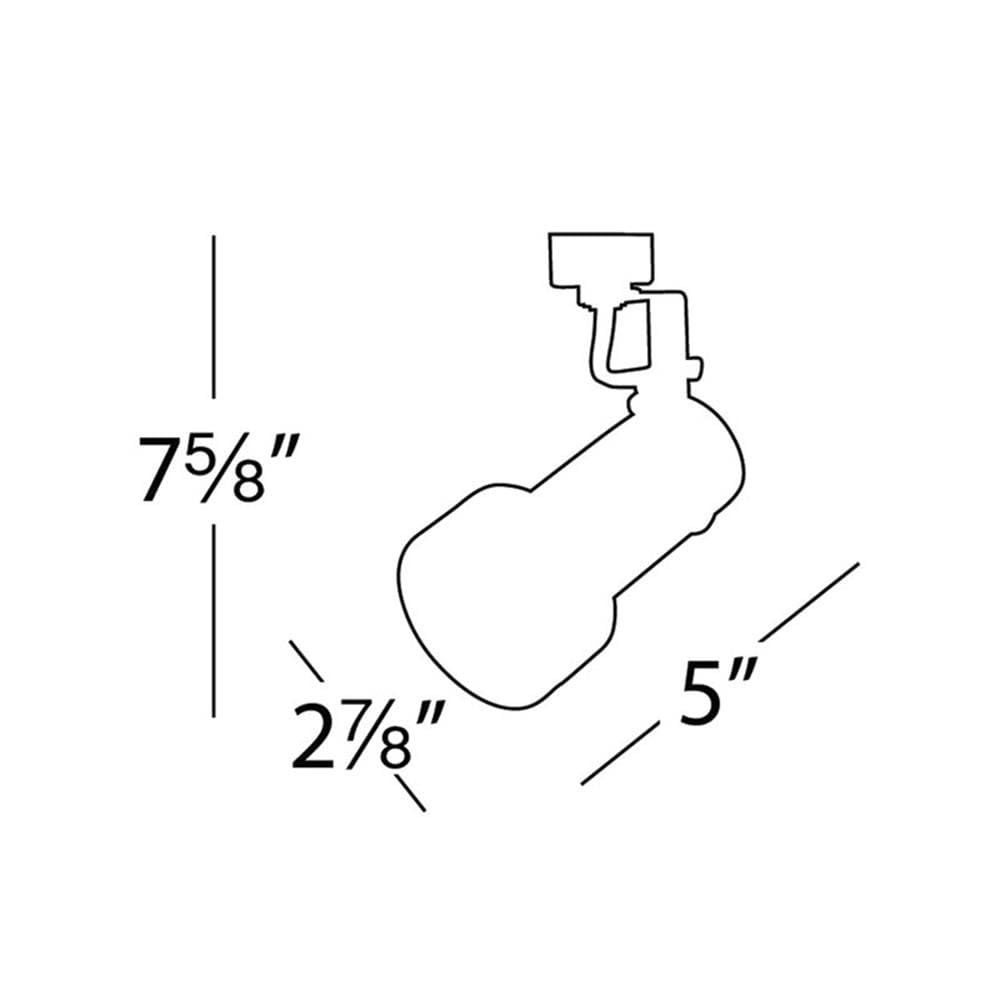 Wac Lighting, Tk-725 Line Voltage Track Head In Black For L Track